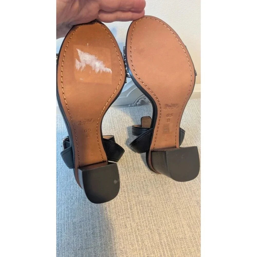 Coach Paige Snake Skin Ankle Heels Size 6.5